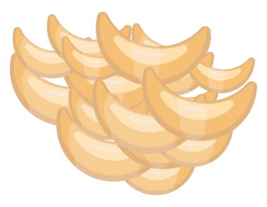 Peynir dilimleri, illüstrasyon, beyaz arkaplandaki vektör.