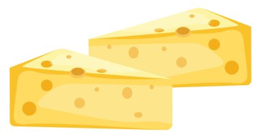 Organik peynir, illüstrasyon, beyaz arkaplandaki vektör.