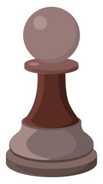 Satranç taşı piyonu, illüstrasyon, beyaz arkaplan üzerindeki vektör.