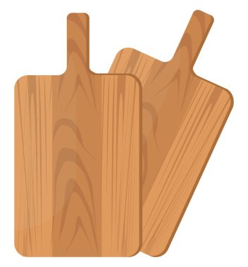 Eski doğrama tahtası, illüstrasyon, beyaz arkaplan üzerindeki vektör.