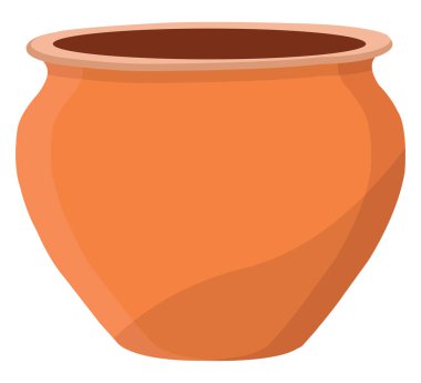 Çamur sürahi, illüstrasyon, beyaz arkaplanda vektör.