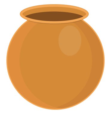 Kil dekoratif kap, illüstrasyon, beyaz arkaplanda vektör.