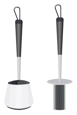 Tuvalet fırçası, illüstrasyon, beyaz arkaplan üzerindeki vektör.