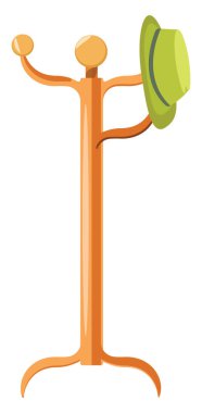 Turuncu kürk standı, illüstrasyon, beyaz arka planda vektör..