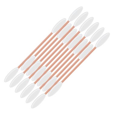 Hijyenik pamuk tomurcukları, illüstrasyon, beyaz arkaplan üzerindeki vektör.