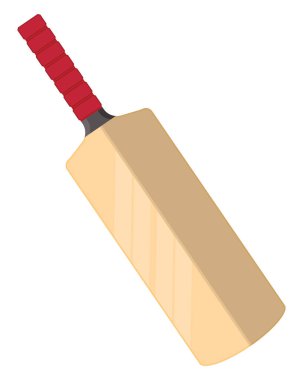Tahta kriket sopası, illüstrasyon, beyaz arka planda vektör..