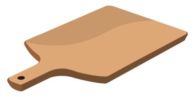 Eski pişirme tahtası, illüstrasyon, beyaz arkaplan üzerindeki vektör.