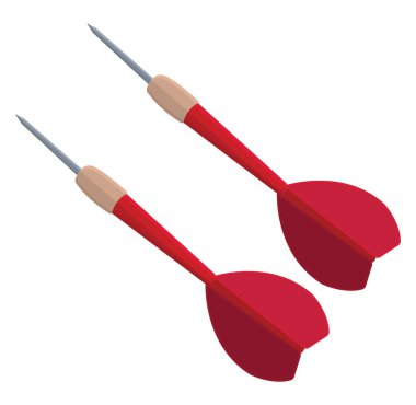 Kırmızı oklar, illüstrasyon, beyaz arkaplandaki vektör.