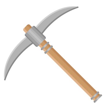 Tahta kazma aracı, illüstrasyon, beyaz arkaplan üzerindeki vektör.