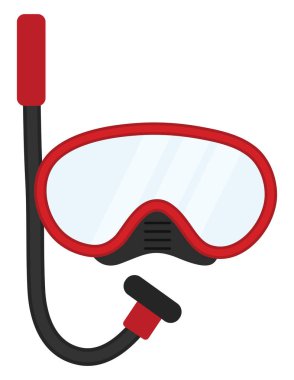 Dalış maskesi, illüstrasyon, beyaz arkaplan üzerindeki vektör.