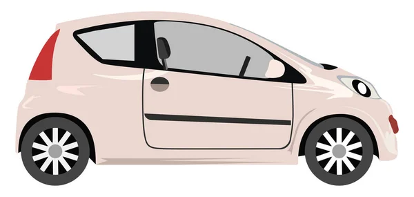 Auto Bianca Illustrazione Vettore Sfondo Bianco — Vettoriale Stock