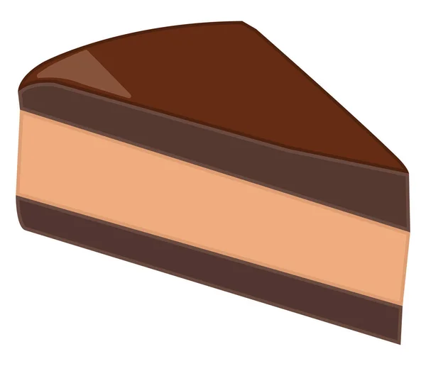Шоколадный Торт Пудингом Иллюстрация Вектор Белом Фоне — стоковый вектор