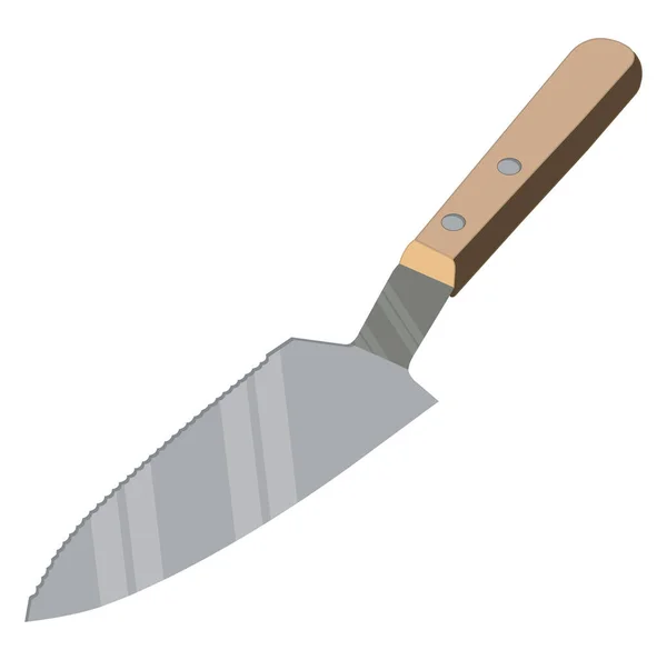 Cake Slice Knife Illustration Vector White Background — Stock Vector