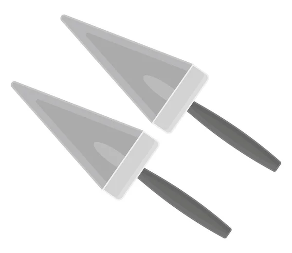 Deux Spatules Gâteau Illustration Vecteur Sur Fond Blanc — Image vectorielle