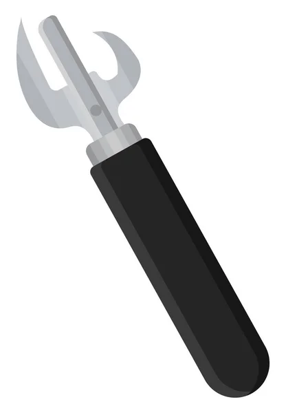 Schwarze Dosenöffner Illustration Vektor Auf Weißem Hintergrund — Stockvektor