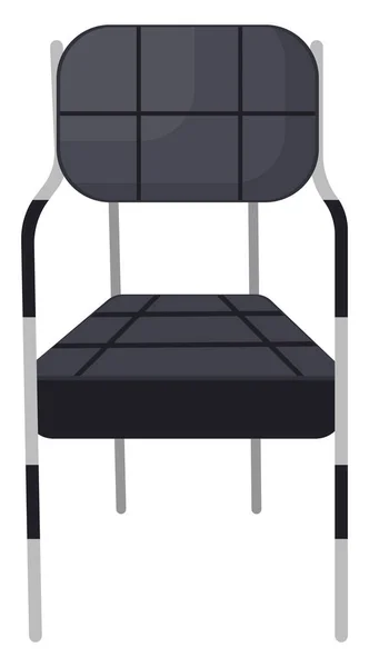 Chaise Bureau Noire Illustration Vecteur Sur Fond Blanc — Image vectorielle