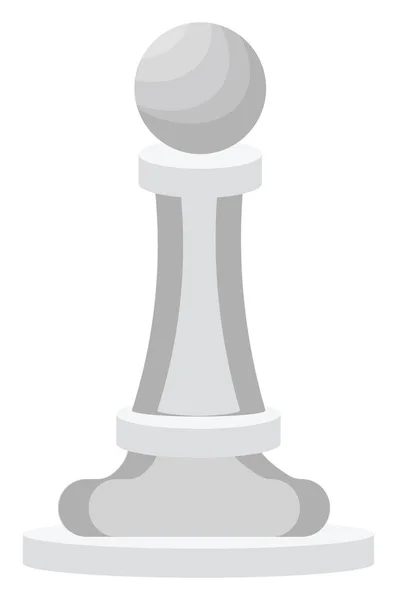 Schaken Witte Pion Figuur Illustratie Vector Een Witte Achtergrond — Stockvector