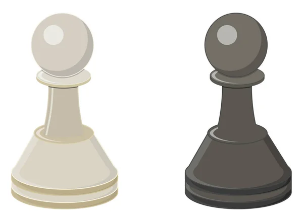Chess Pawns Illustration Vector White Background — Stock Vector