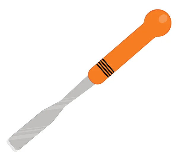Scalpello Arancione Illustrazione Vettore Sfondo Bianco — Vettoriale Stock
