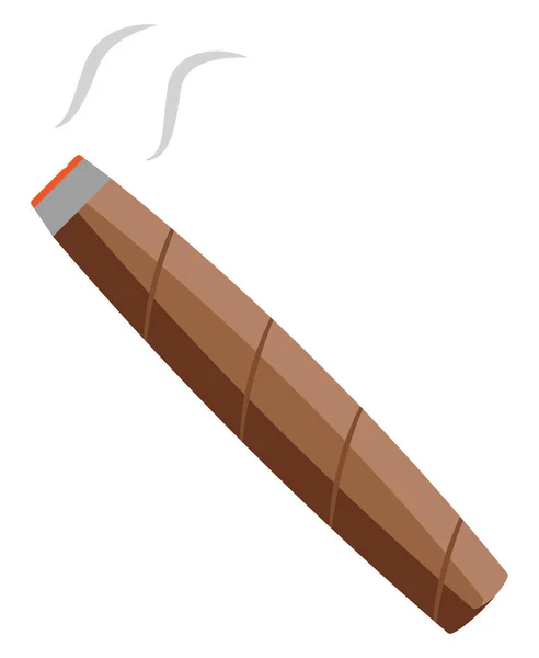 Горящий Табак Иллюстрация Вектор Белом Фоне — стоковый вектор