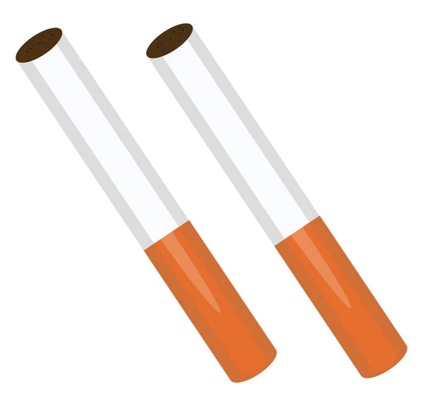 Unhealthy Cigarettes Illustration Vector White Background — Stock Vector