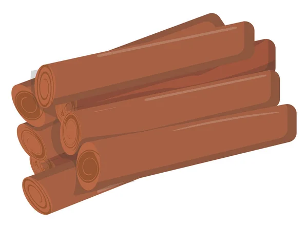 Cinammon Rollen Illustration Vektor Auf Weißem Hintergrund — Stockvektor