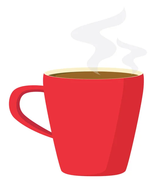 Roter Kaffeebecher Illustration Vektor Auf Weißem Hintergrund — Stockvektor
