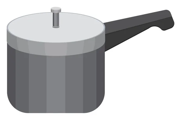 Metal Cooker Illustration Vector White Background — Stock Vector