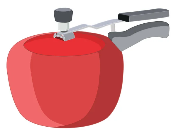赤い炊飯器イラスト白い背景のベクトル — ストックベクタ