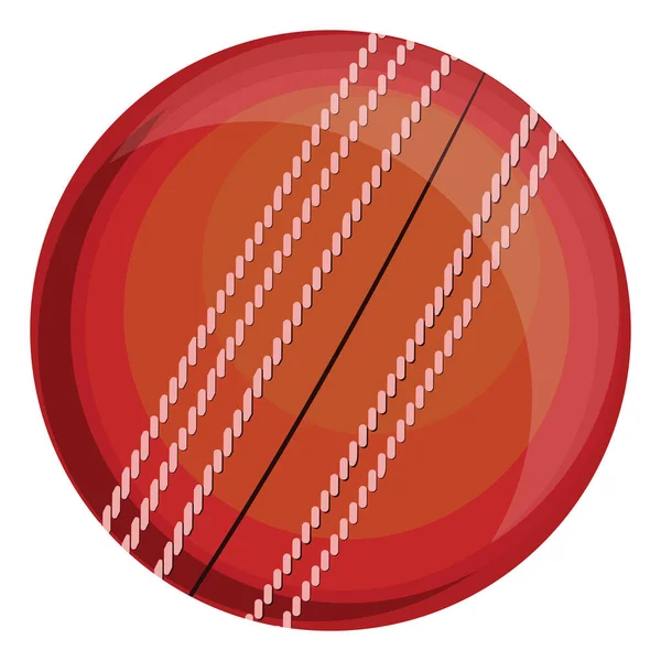 Boules Cricket Rouges Illustration Vecteur Sur Fond Blanc — Image vectorielle