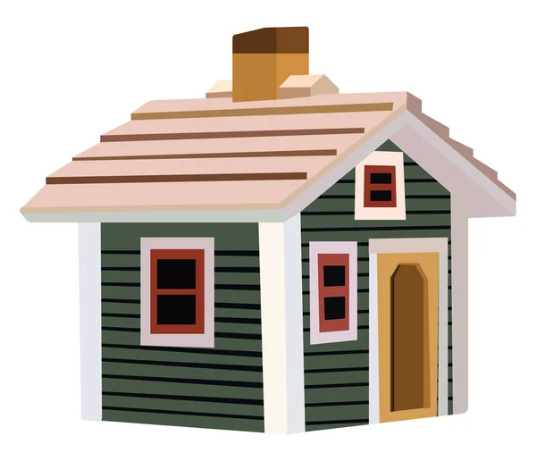 Casa Pequena Ilustração Vetor Sobre Fundo Branco —  Vetores de Stock