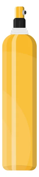 黄色のガスシリンダー イラスト 白い背景のベクトル — ストックベクタ