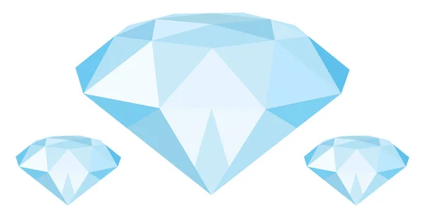 Diamantes Caros Ilustración Vector Sobre Fondo Blanco — Vector de stock