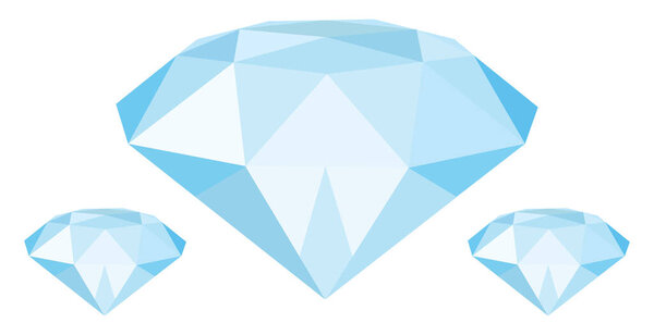 Дорогие бриллианты, иллюстрация, вектор на белом фоне.