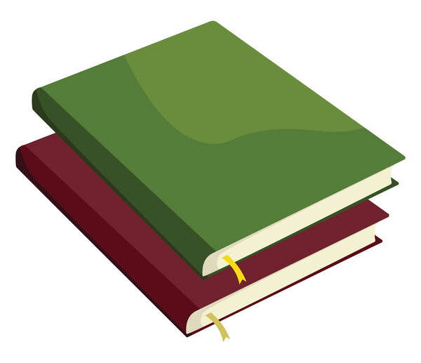 Дневники, иллюстрация, вектор на белом фоне.