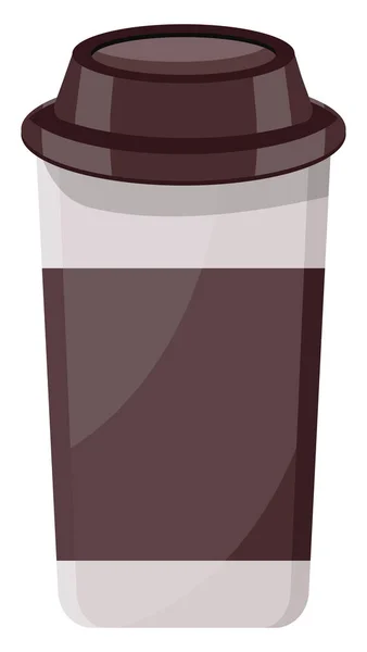 Wegwerp Koffiebeker Illustratie Vector Een Witte Achtergrond — Stockvector