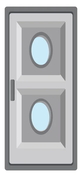 Сірі Двері Ілюстрація Вектор Білому Тлі — стоковий вектор