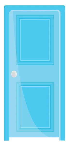 Блакитні Двері Ілюстрація Вектор Білому Тлі — стоковий вектор