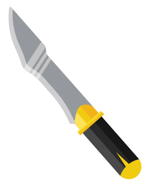 Black Yellow Dagger Illustration Vector White Background — Stock Vector