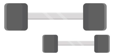 Küçük halterler, illüstrasyon, beyaz arkaplan üzerinde vektör.