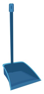 Uzun saplı mavi faraş, illüstrasyon, beyaz arkaplanda vektör.