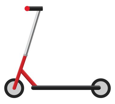 Elektrikli scooter, illüstrasyon, beyaz arkaplan üzerindeki vektör.