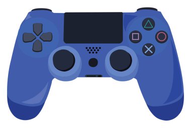 Mavi oyun denetleyici, illüstrasyon, beyaz arkaplan üzerindeki vektör.