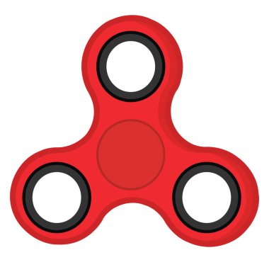 Beyaz zemin üzerinde kırmızı hareketli döndürme, illüstrasyon, vektör.