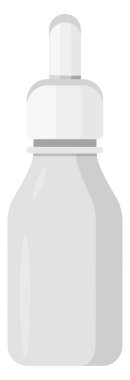 Boş göz damlası şişesi, illüstrasyon, beyaz arkaplan üzerinde vektör.
