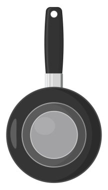 Basit kızartma tavası, illüstrasyon, beyaz arkaplan üzerindeki vektör.