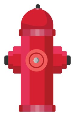 Yangın musluğu, illüstrasyon, beyaz arkaplan üzerindeki vektör.