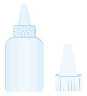 Göz damlası şişesi, illüstrasyon, beyaz arka plandaki vektör..