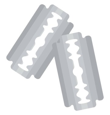 Tüy bıçakları, illüstrasyon, beyaz arkaplandaki vektör.