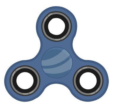 Mavi hareketli döndürme, illüstrasyon, beyaz arkaplan üzerindeki vektör.